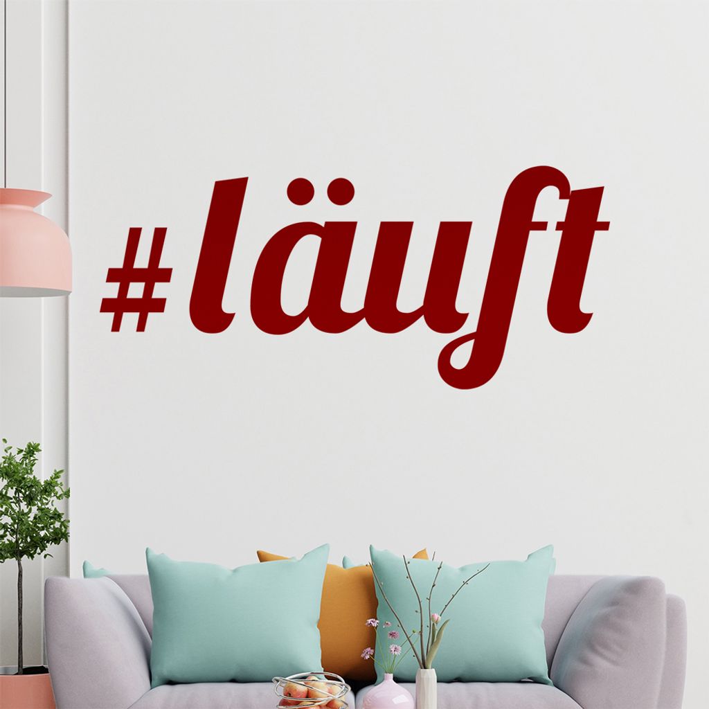 KIWISTAR #Läuft Wandtattoo in 6 Größen - Wandaufkleber Wall Sticker - Dekoration, Küche, Wohnzimmer, Schlafzimmer, Badezimmer