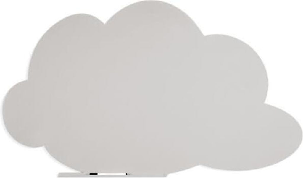 Symbol-Tafel Skinshape Wolke lackiert 100x150cm RAL 7035 lichtgrau.