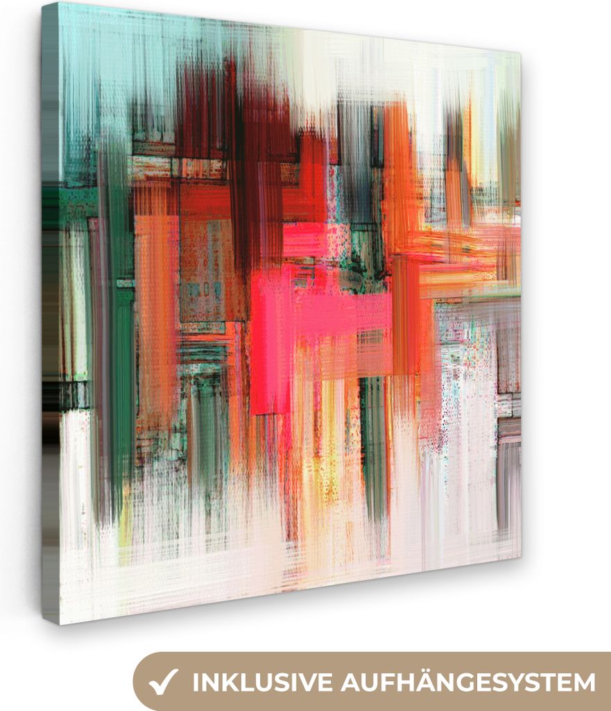 MuchoWow - Leinwandbilder - Ölgemälde - Abstrakt, Wandbild, Wanddeko Bilder Wohnzimmer, 50x50 cm