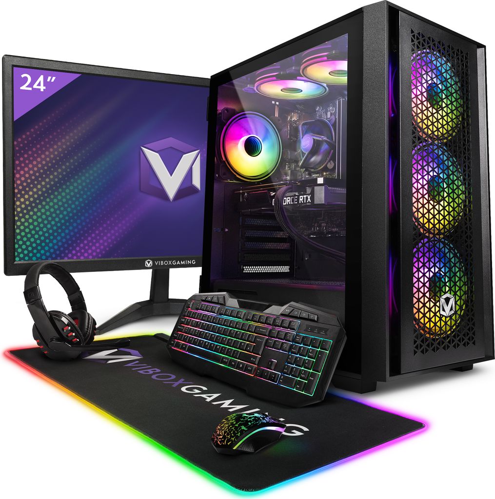 Vibox III-32 Gaming PC Set Komplett - Monitor 23 Zoll - Intel Core i7 9700KF 4,9 GHz - Nvidia GTX 1660 Super 6 GB - 32 GB RAM - 1 TB SSD - Windows ...