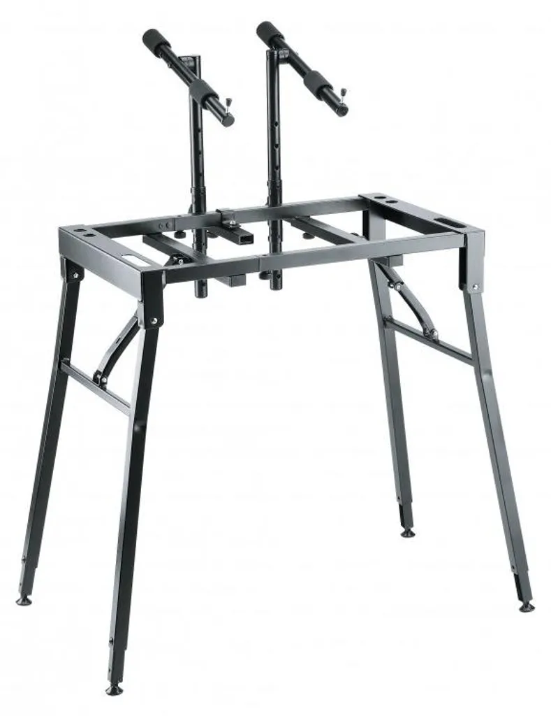 K&M 18950 Table Pliante pour Clavier Robuste en Acier Noir Réglable - 4