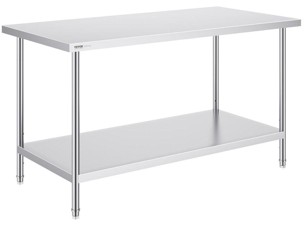 Stainless Steel Work Prep Table Commercial Worktable Food Prep 30x60x34in