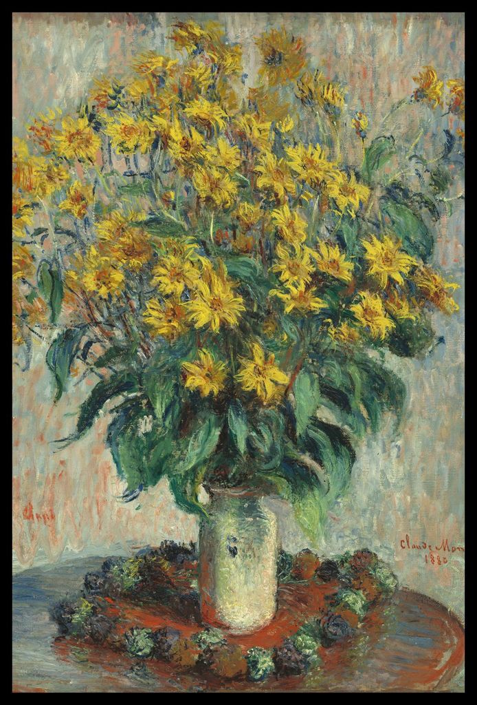Plakat 40x60cm Jerusalem Artischockenblumen, Monet Vintage