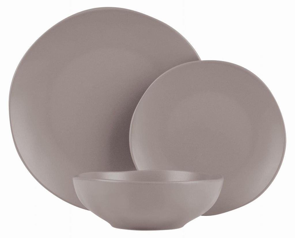 BERLINGERHAUS Speiseset mit 18 Tellern Taupe Collection Produktbild 