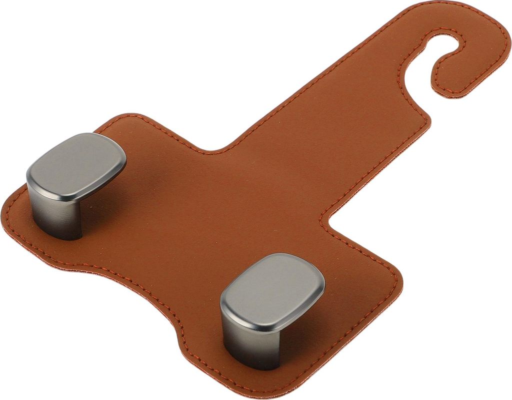 1 Stück Universal Auto Kopfstützenhaken für die meisten Autos, SUVs, LKW Auto Rücksitz Organizer Haken Robustes Kunstleder Metall Orange 7,09"x...