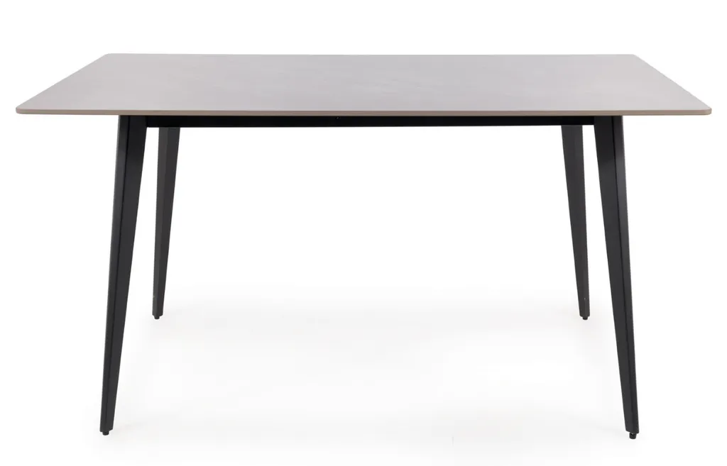 Table repas HANAN grise et noire : stable, durable et style industriel - 2