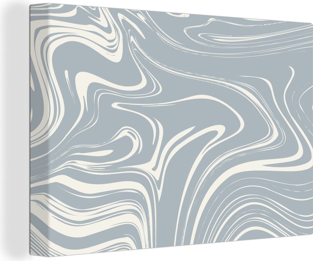 OneMillionCanvasses - Leinwandbilder - 140x90 cm, Marmor - Grau - Gelb, Wandbilder Kunstdruck Wanddekoration - Foto auf Leinwand - Gemälde auf H...