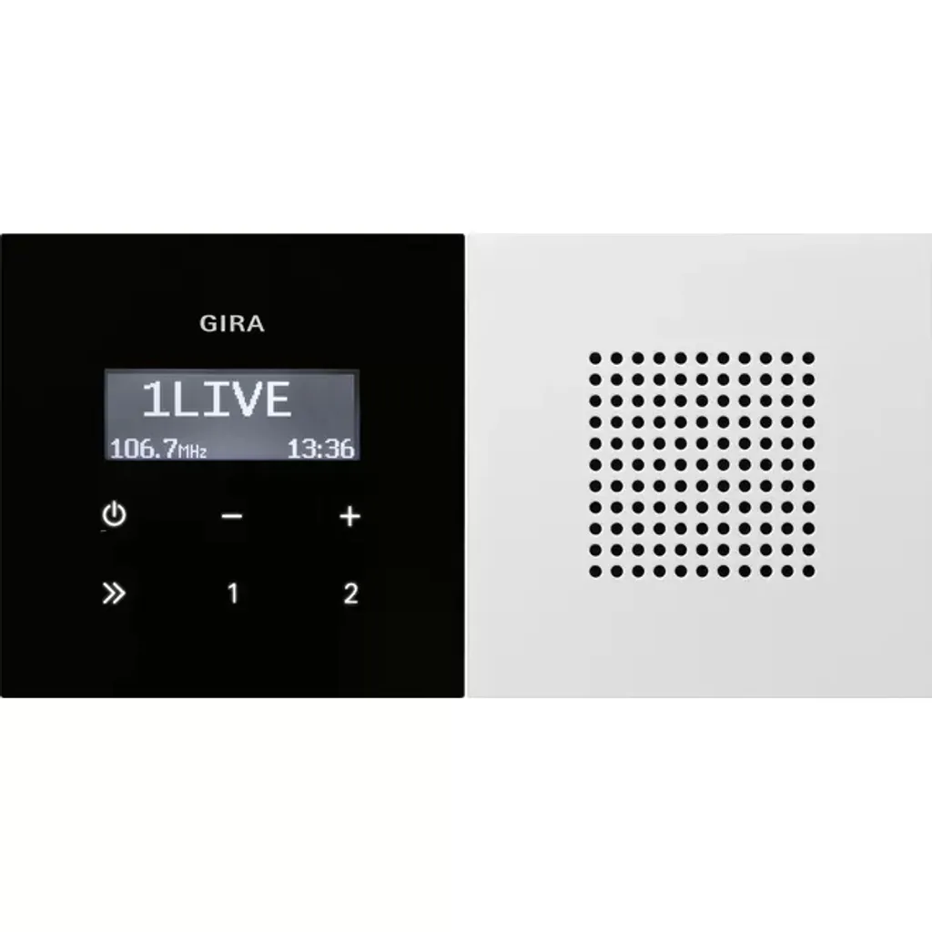 Poste Intérieur Analogique GIRA 2280 112 Noir pour Interphone de Maison