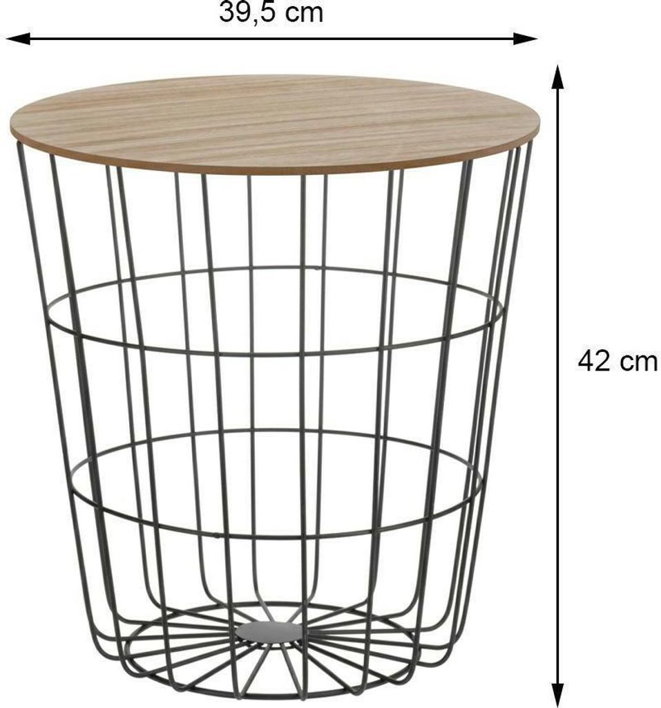 Masa Home&Styling Collection, metal/lemn, 39x41 cm, Zdjęcie produktu 12