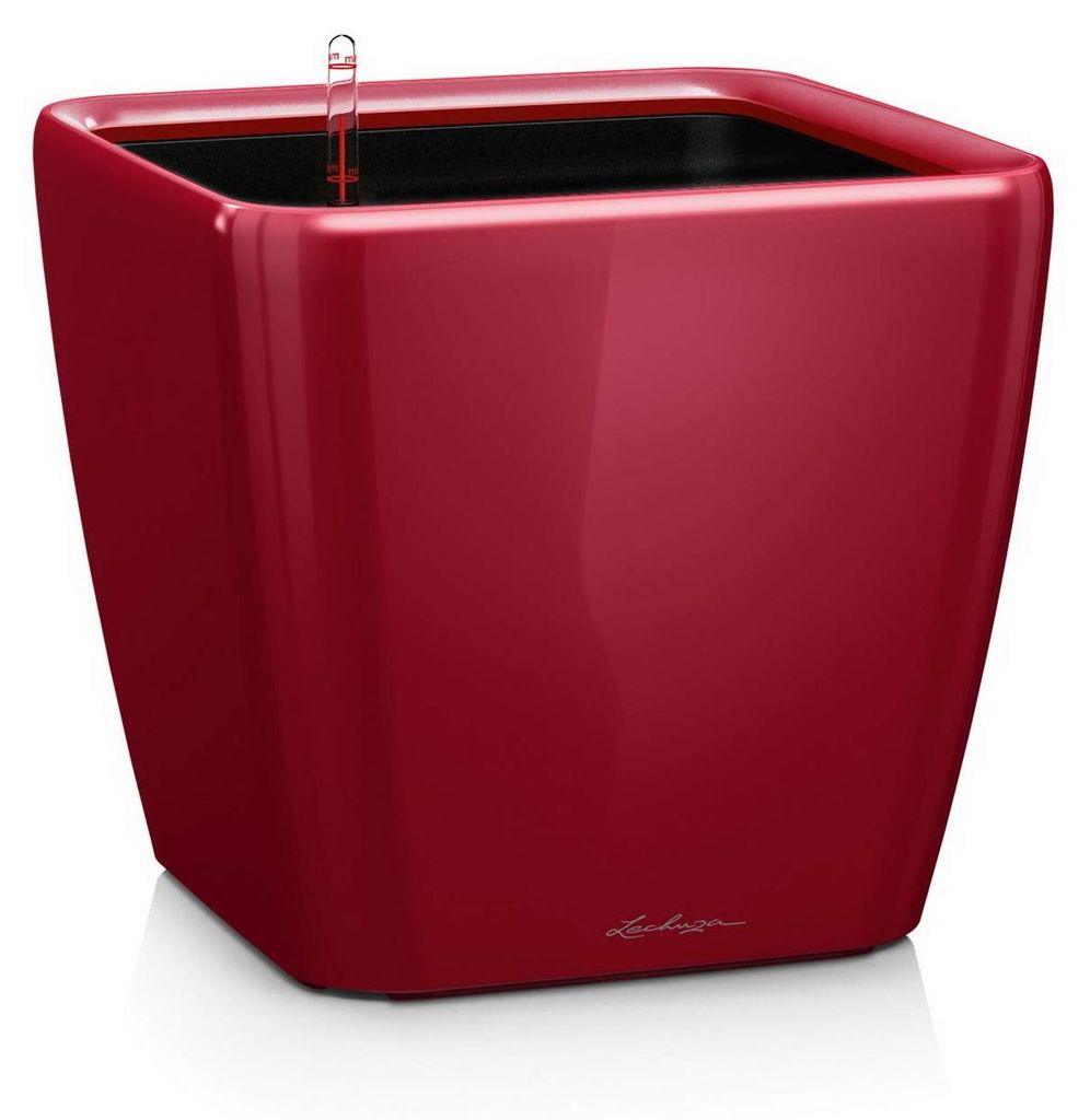 LECHUZA plantpot QUADRO Premium LS 21, rood, hoogglans | Productafbeelding 