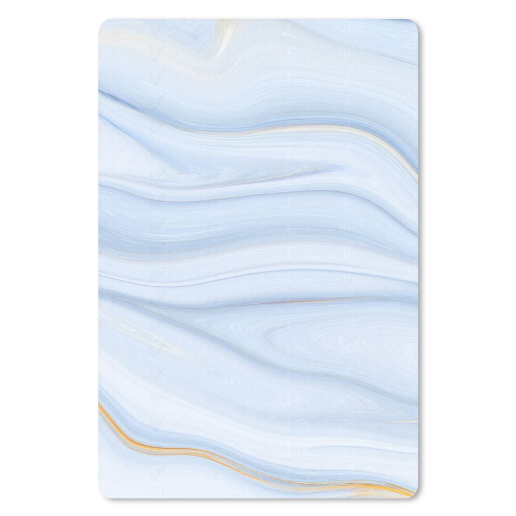 MuchoWow Mauspad Mousepad Marmor - Welle - Blau - Muster - Marmoroptik - Pastell 18x27 cm - Mousepads - Maus Mat - Pad - Mausunterlage