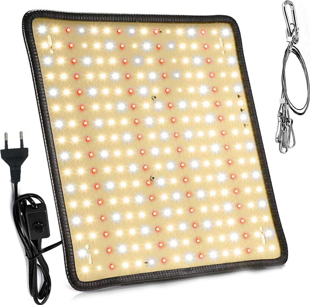 Grow Light LED Pflanzenlampe 1000W 256 LEDs Pflanzenlampe Led Vollspektrum Wachstumslampen mit Haken für Pflanzen für Zimmerpflanzen Gemüse Blume