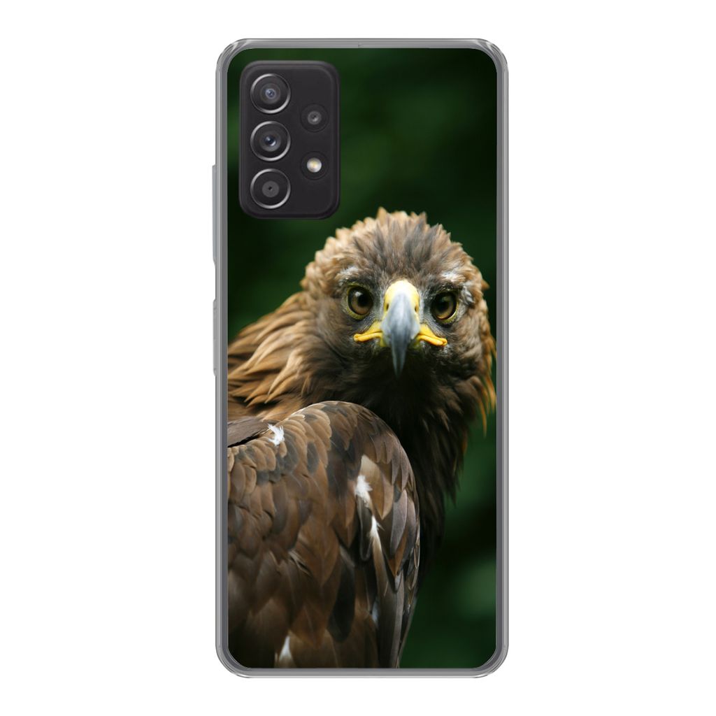 MuchoWow Handyhülle Schutzhülle Hülle für Samsung Galaxy A53 5G Adler - Braun - Raubvogel Silikon Softcase Handy Hülle - Schutzabdeckung