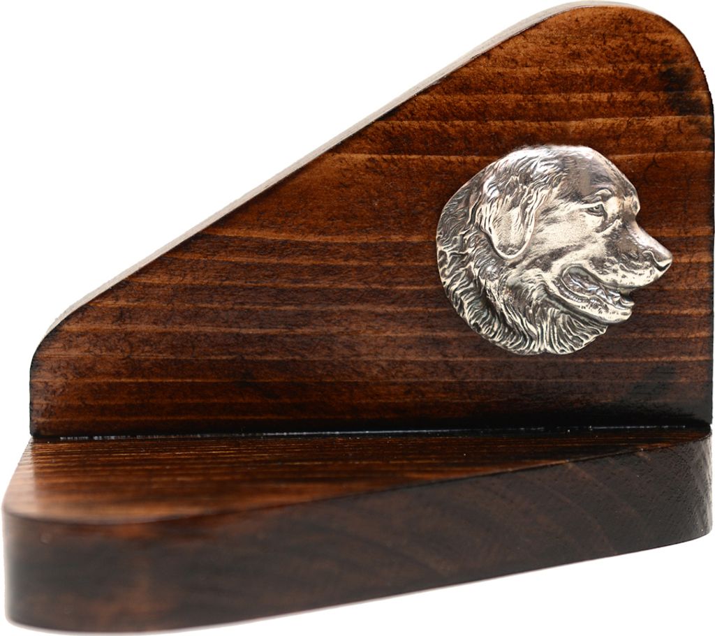 Leonberger - Holzkerzenhalter mit Hund, Teelichthalter, Gedenkstätte für den Hund der Marke Art-Dog