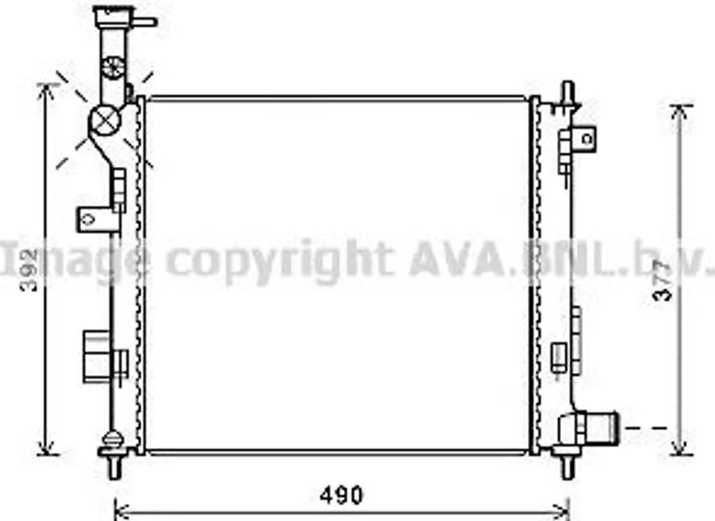 Radiateur de refroidissement moteur pour Kia Picanto TA - PRASCO KA2189