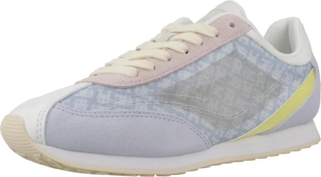 Baskets Basses Femme Tommy Hilfiger Th Monogram Heritage Runner Bleu