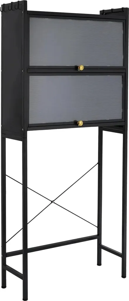 Étagère de rangement douche et lavabo, structure noire stable 30cm