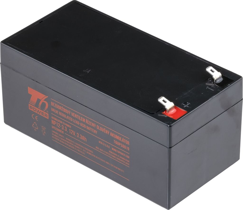 Batterie T6 Power NP12-3.3, 12V, 3,3Ah
