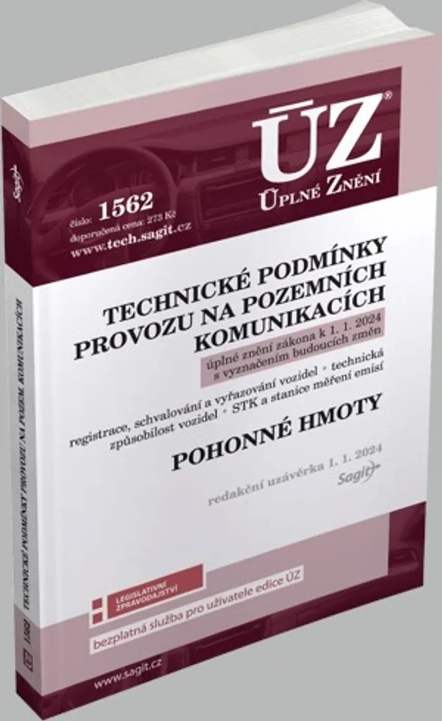 Code de la Route ÚZ 1562 pour Transporteurs et Experts Carburant Sagit