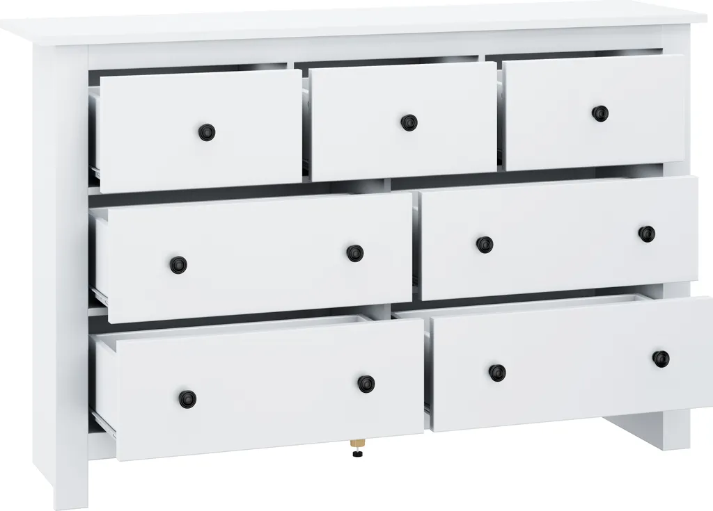 Commode de Rangement en Bois Blanc 140cm Style Buffet de Campagne - 8