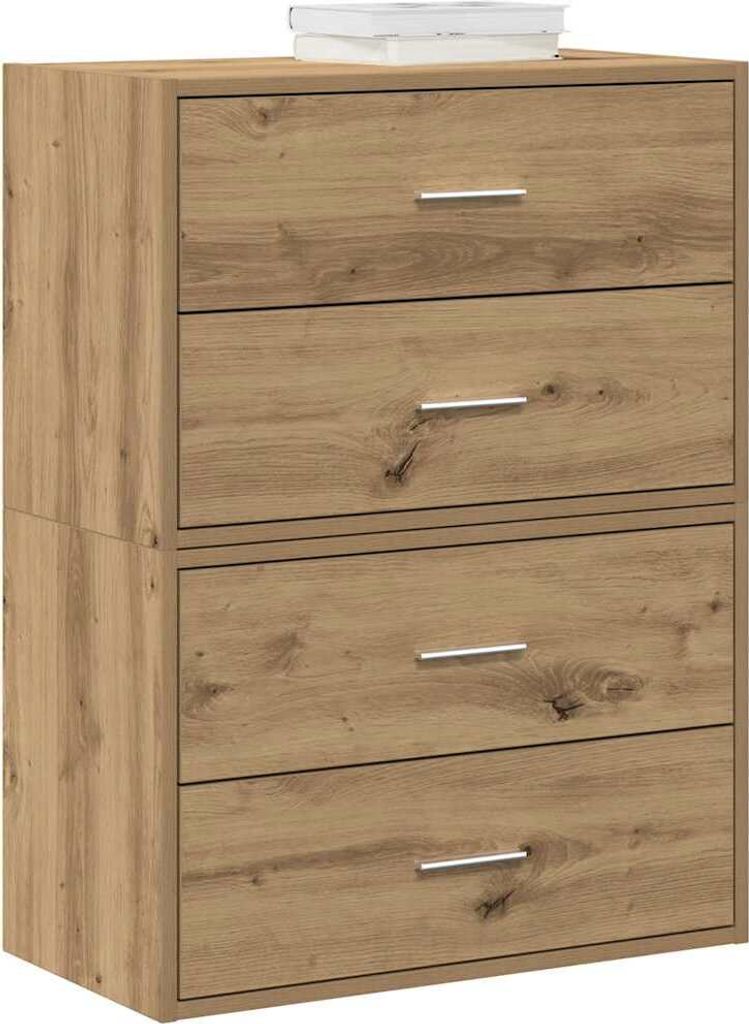 "2026 Aktion"Schränke mit 2 Schubladen 2er set - Artisan-Eiche 60x31x40cm DE295449 - Kommoden