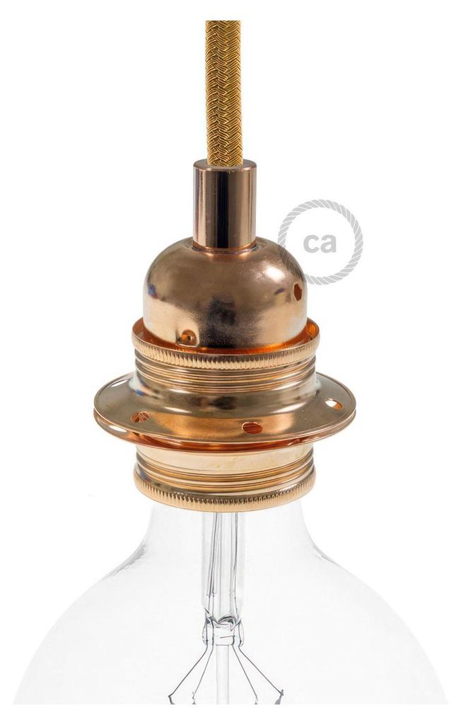 Creative-Cables Kit portalampada E27 in Metallo con Doppia Immagine del prodotto 