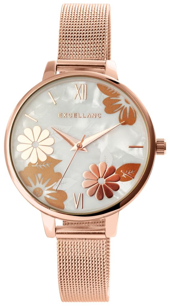 Excellanc Damenarmbanduhr, Milanesearmband, Produktbild 