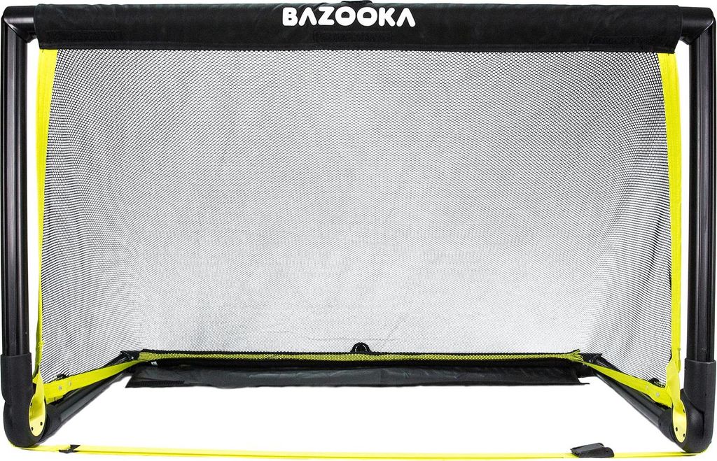 A front view of a mini soccer goal.