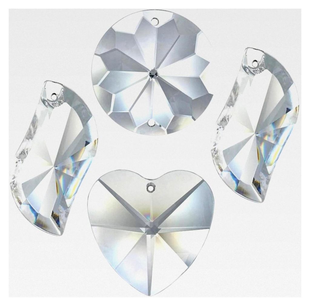Kristallset 4-teilig 'Swing' 40-50mm Crystal 30% PbO Feng Shui Suncatcher Regenbogenkristall