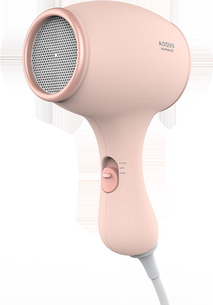 Kinderhaartrockner 550W, Mini-Föhn für Mädchen, 3 Temperaturstufen, leicht & langlebig, süßes Design, Reisegeeignet, Soft-Touch-Gehäuse, Rosa