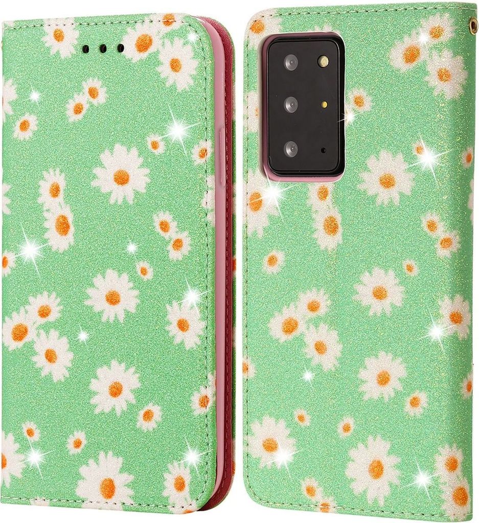 König Design Hülle kompatibel mit Samsung Galaxy Note 20 Ultra Kunstleder Handyhülle - Handy Case Grün