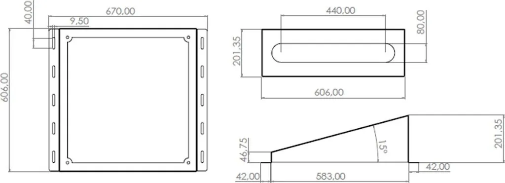 Support TV mural caisson 033-5500 robuste pour écran plat LED et LCD