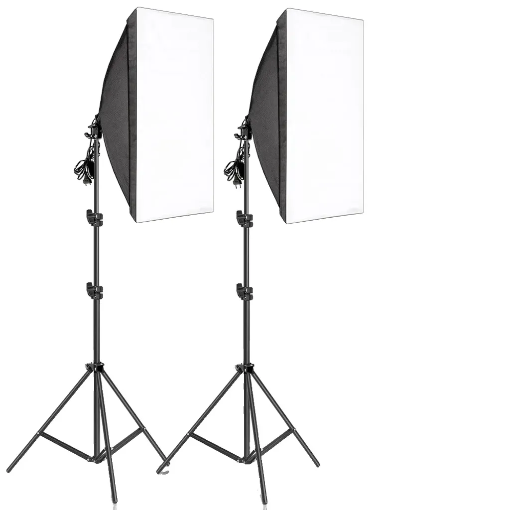 Éliminez les Ombres dures Kit Softbox 50x70cm Éclairage Photo sans Ampoule