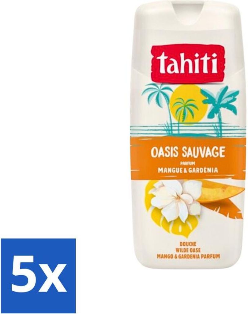 Tahiti - Duschgel - Wild Oasis - Mango & Gardenie - 315 ml - Vorteilspack - 5 Stücke