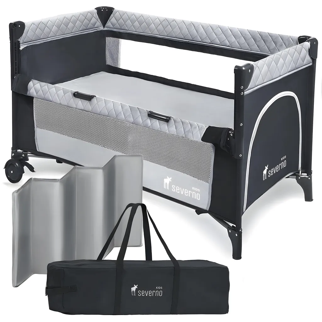 Lit d'appoint pliant gris anthracite avec sommier à lattes flexible