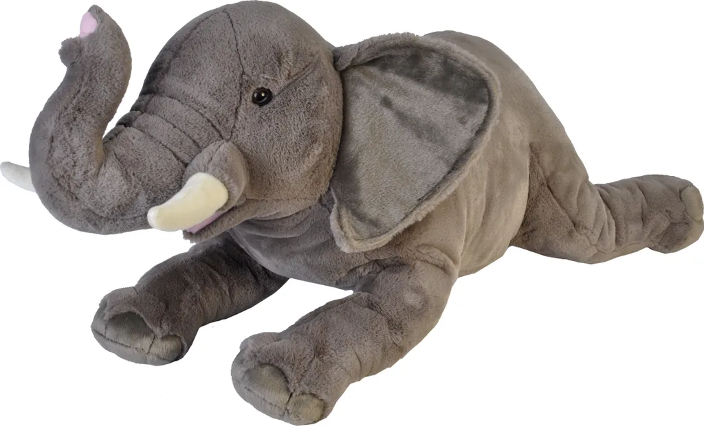 Éléphant d'Afrique en Peluche Géante 76 cm - Jouet Ck Jumbo XXL Doux