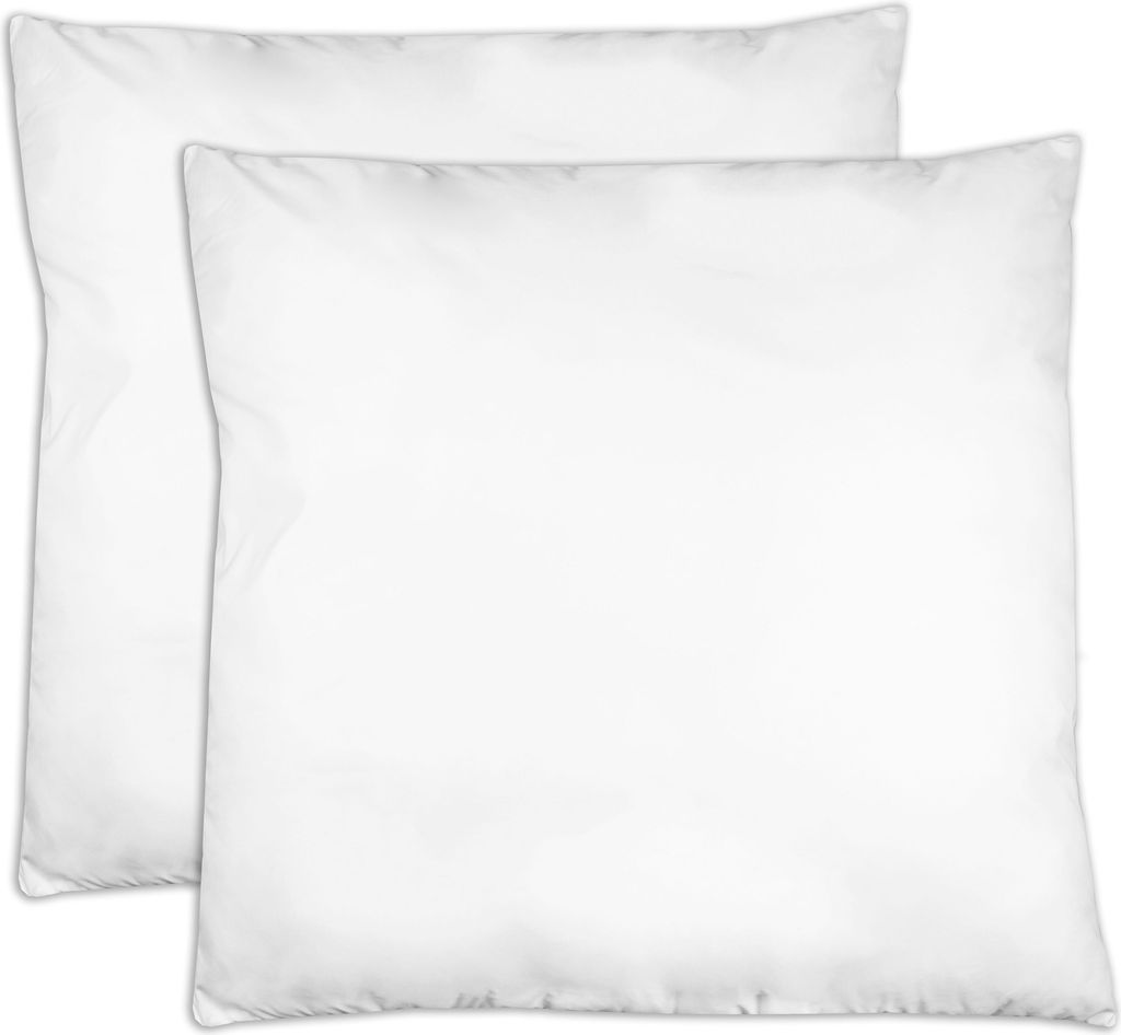 2er Set Kopfkissen, Dekokissen, 80x80 cm, 100% Polyester