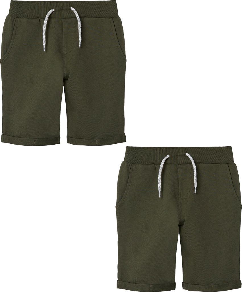 NAME IT Shorts 2er-Set Kordelzug Elastischer Bund Stilvoll Größe:
