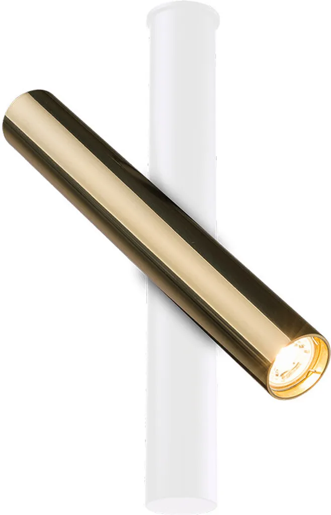 Applique murale spot AKADI laiton et blanc GU10 - Luminaire Amplex