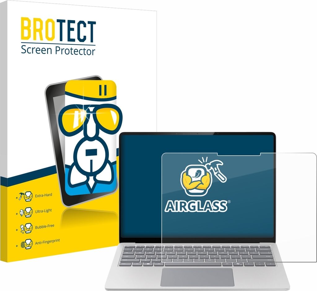 BROTECT Schutzglas für Microsoft Surface Laptop 7 13.8" Schutzfolie Panzer Folie Glas Display Schutz klar