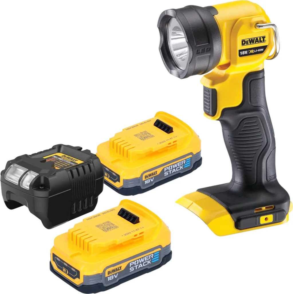 Éclairage sans fil DeWalt 18V pour Chantier avec 2 Batteries 1,7Ah LED