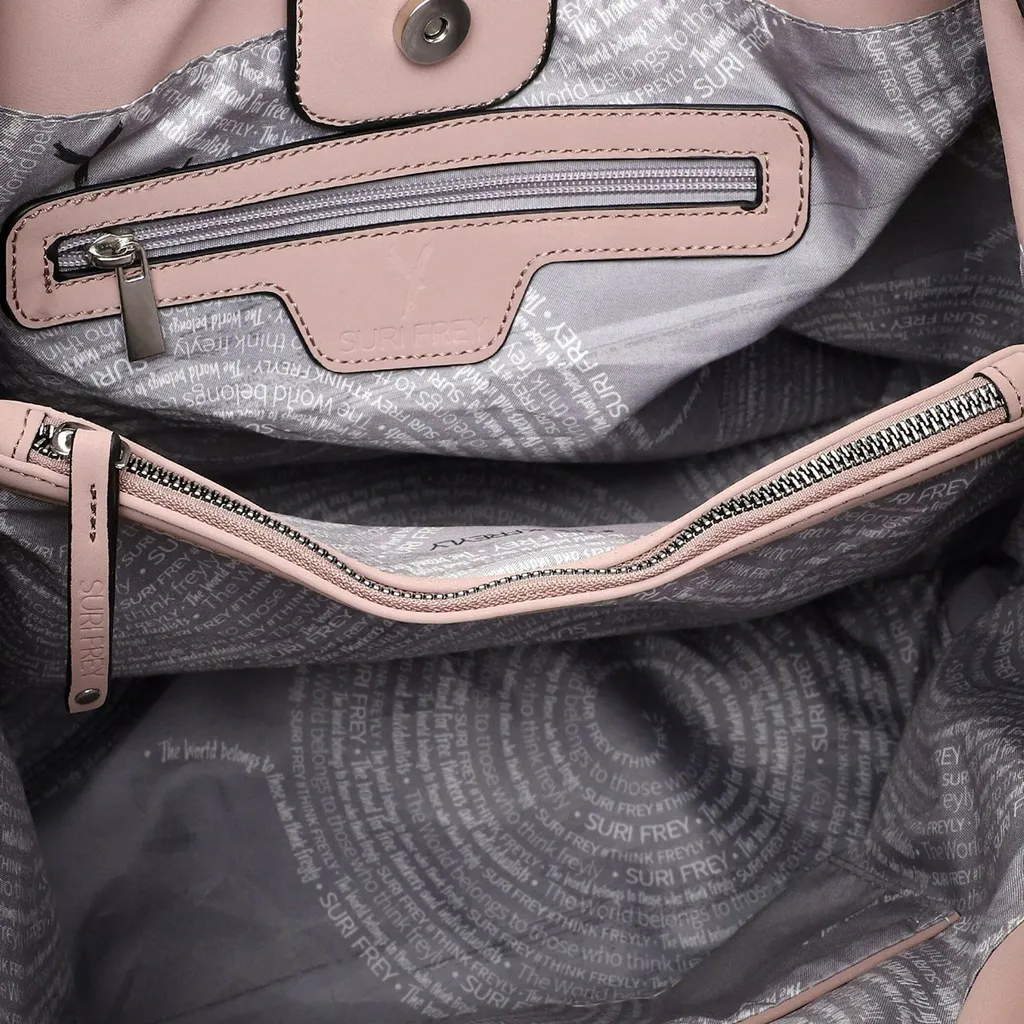 SURI FREY Romy-Kay Borsa Pink Oldrose - Design Traforato e Vegan - 8