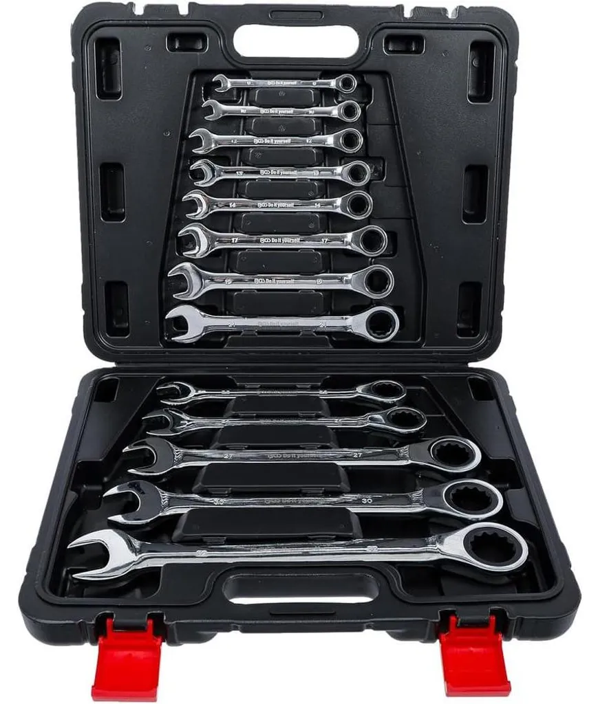 Coffret de Clés à Cliquet 8-32 mm - Outillage à Main 13 Pièces D-Work