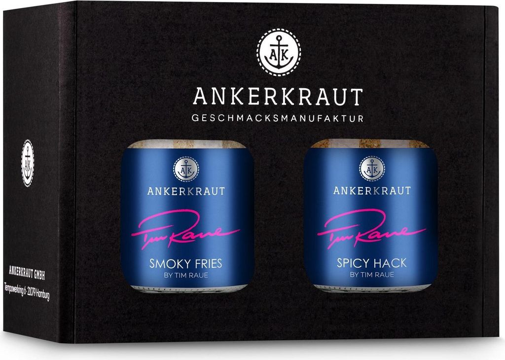 A gift box containing two spice jars.
