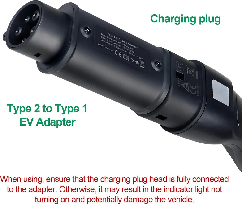 Adaptateur Type 2 vers Type 1 - Solution de Charge 32A pour Bornes EV - 5