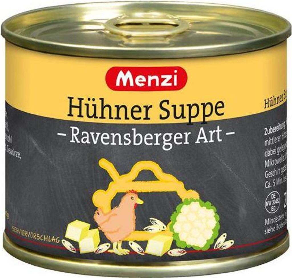 Menzi Hühner Suppe Ravensberger Art 1000 Ml Dosen Leicht Produktbild 