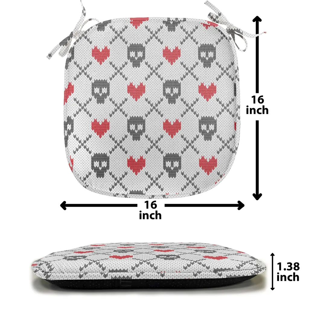 Coussin Décoratif Imperméable avec Sangle 40x40cm, Lot 4 Assises Rouge