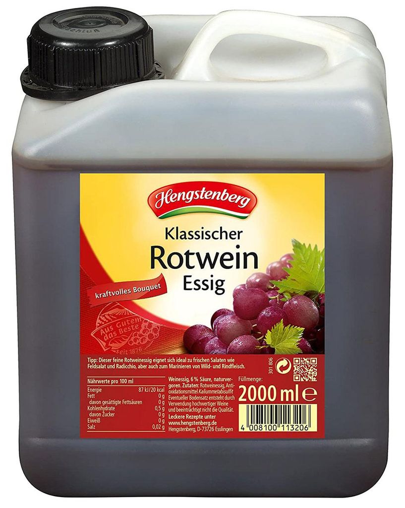 Hengstenberg červený vinný ocet silné kořeněné chuti 2000ml Obrázek produktu 