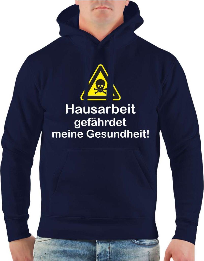 Herren Kapuzenpullover Hausarbeit gefährdet meine Gesundheit