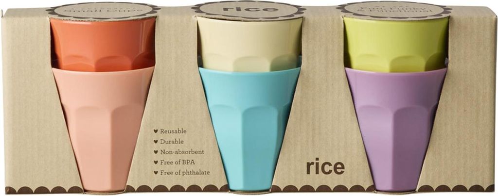 Rice Melamin 6er-SET Becher Klein - Gloriously Gifted Print 160ml
